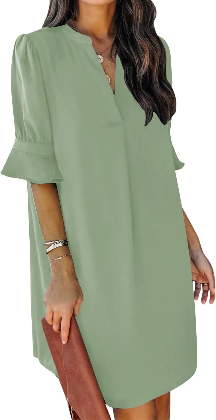 QACOHU women's comfortable summer shift dress