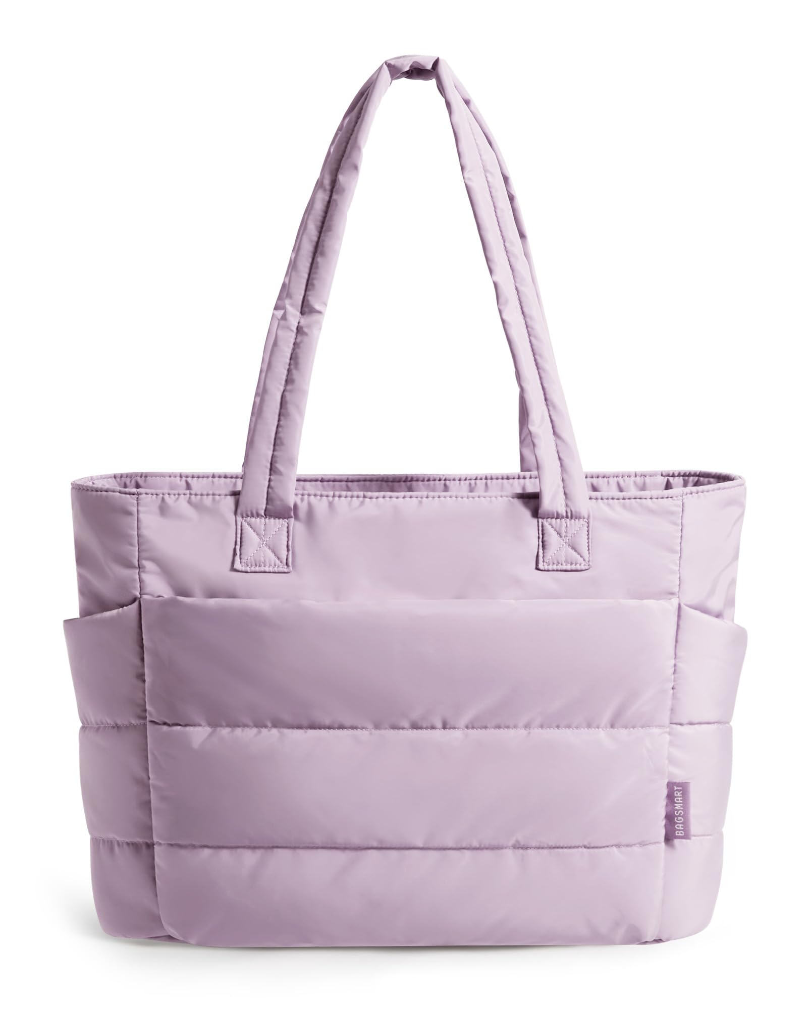 BAGSMART Tote Bag for Women, Lightweight Puffy Tote Bag with Compartments Shoulder Bag Handbag for Travel, Work, Gym | Lightweight, Puffy, Quilted, for Travel, Work