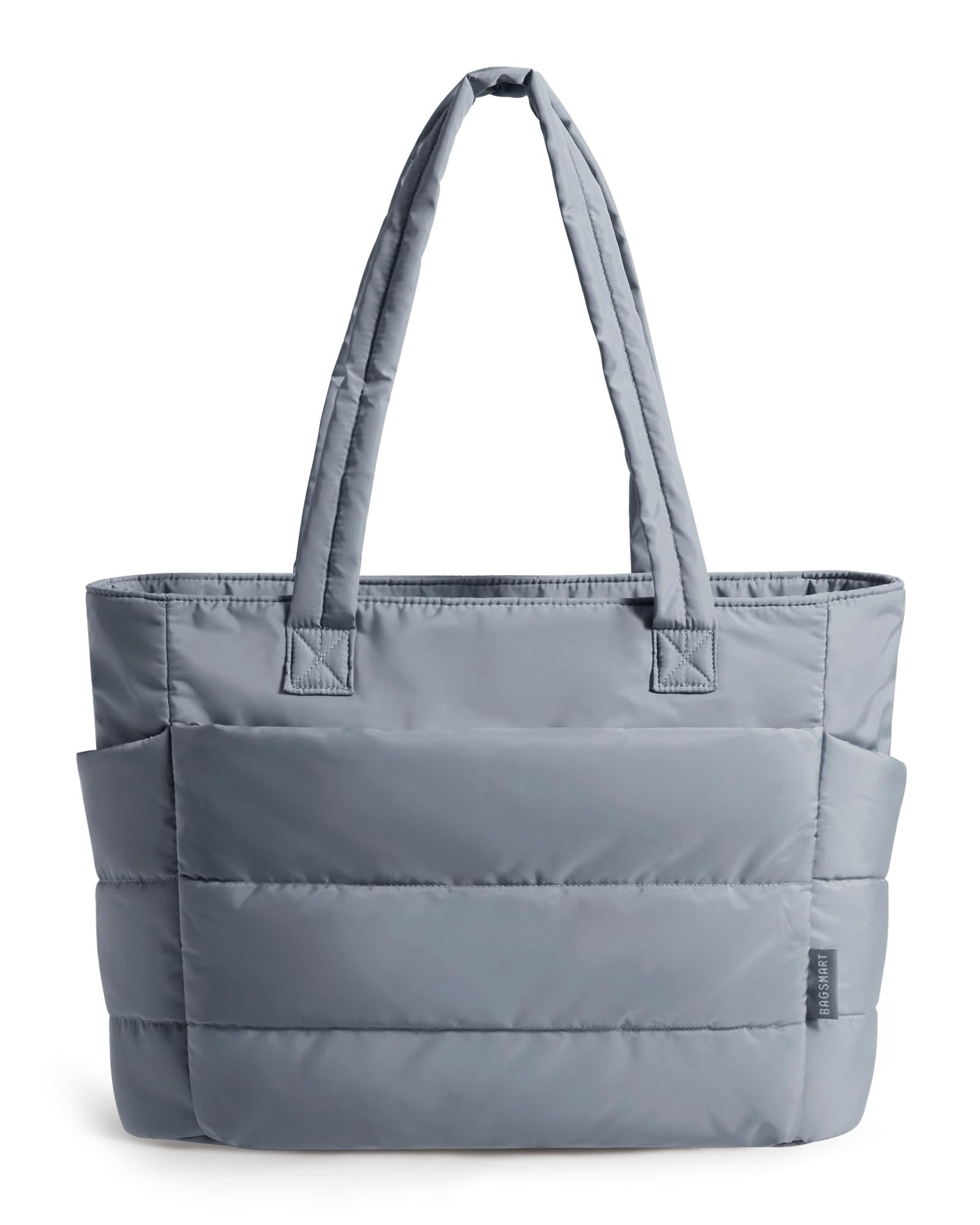 BAGSMART Tote Bag for Women, Lightweight Puffy Tote Bag with Compartments Shoulder Bag Handbag for Travel, Work, Gym | Lightweight, Puffy, Quilted, for Travel, Work