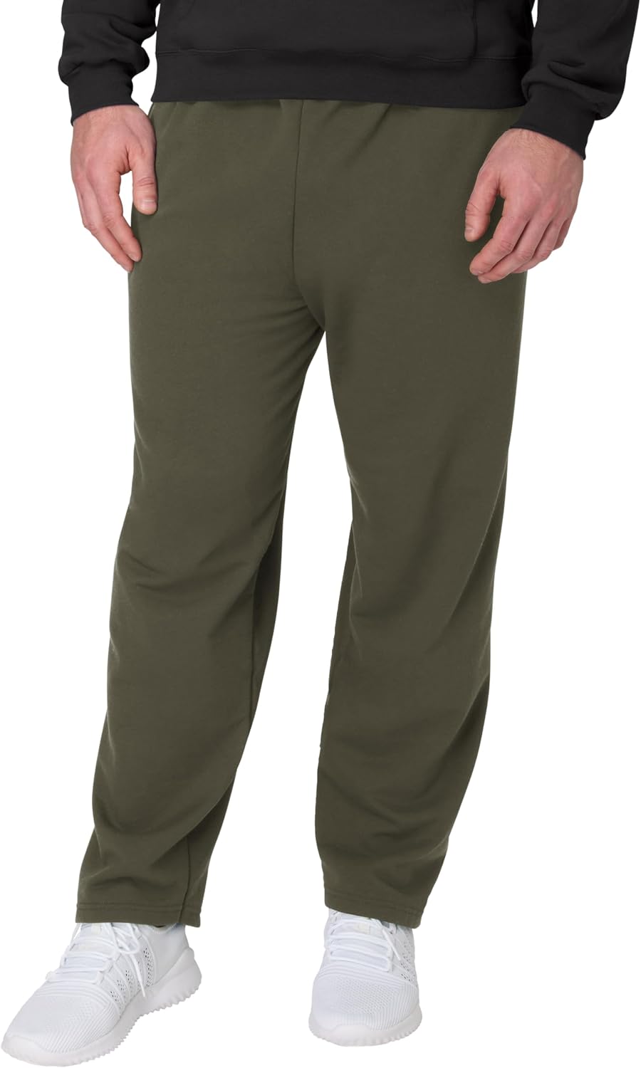 Hanes men's open leg fleece sweatpants