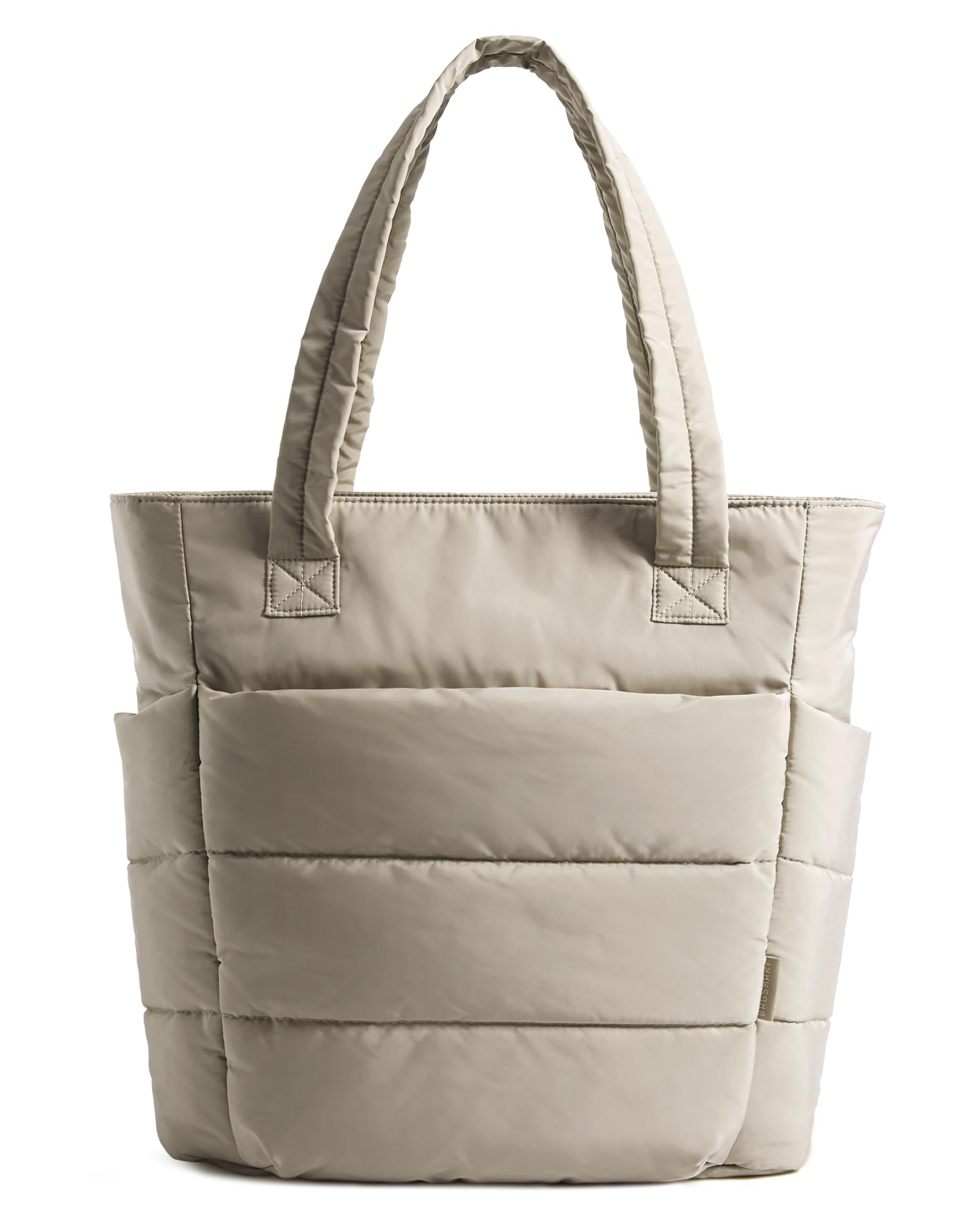BAGSMART Tote Bag for Women, Lightweight Puffy Tote Bag with Compartments Shoulder Bag Handbag for Travel, Work, Gym | Lightweight, Puffy, Quilted, for Travel, Work