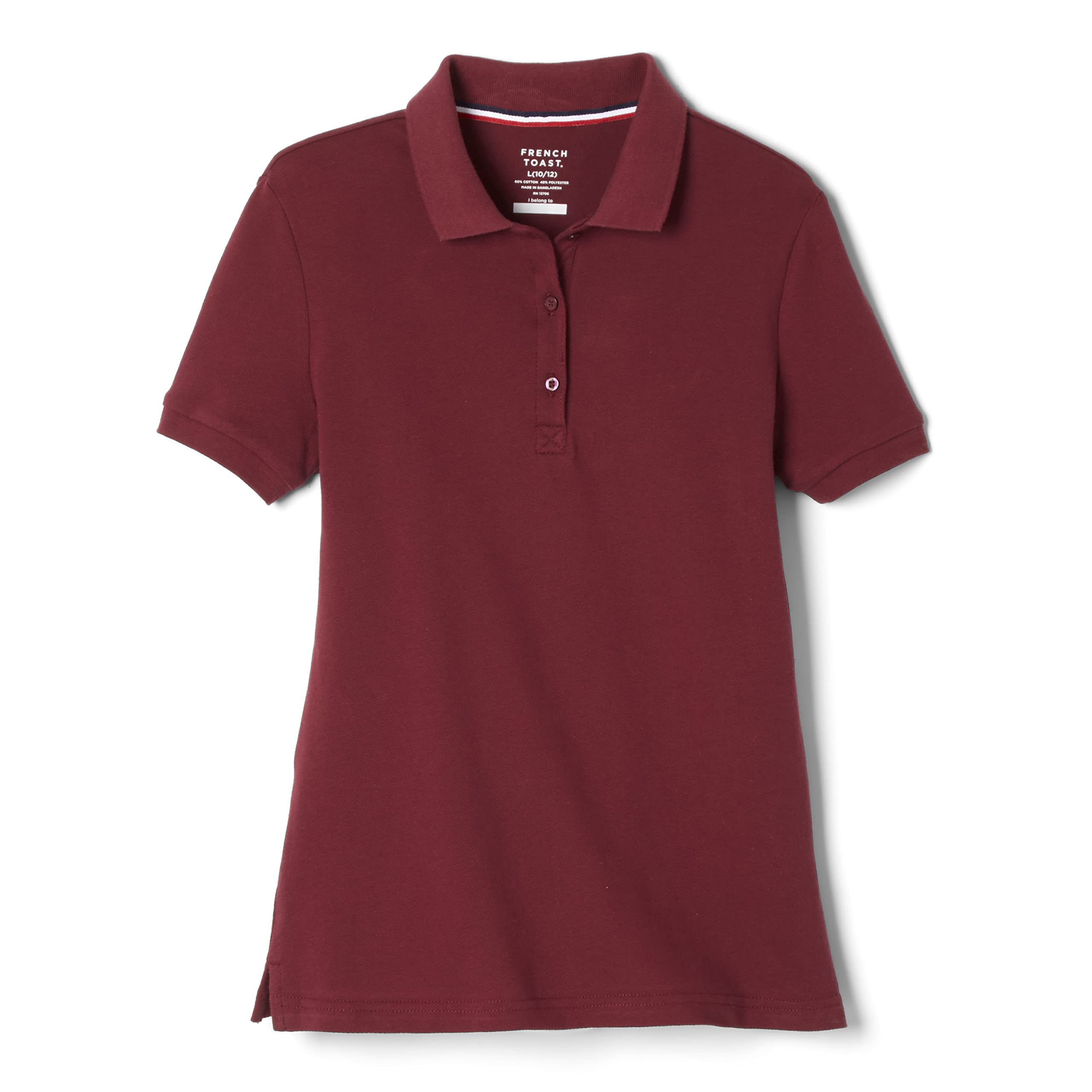French Toast Women's Cotton Blend Stretch Pique Short Sleeve Polo Shirt