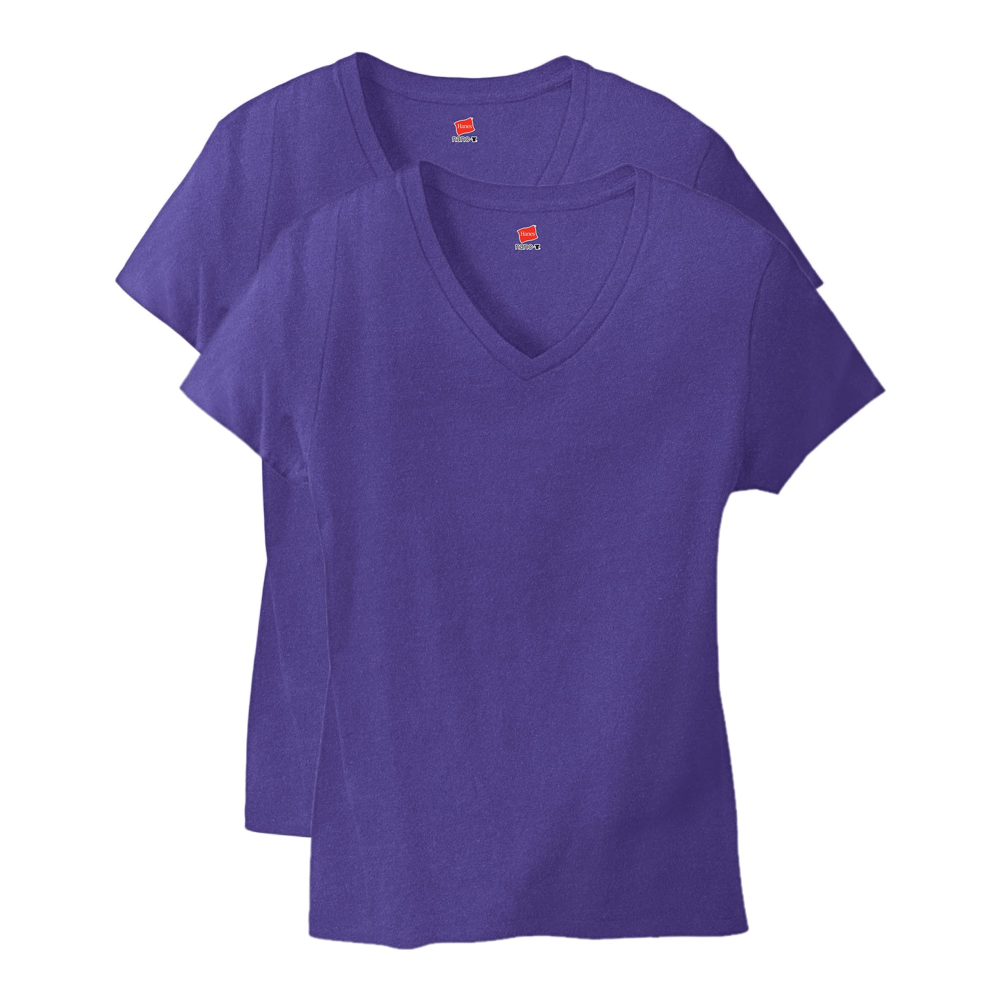Hanes Women's Perfect-T V-neck T-shirt, Cotton Short Sleeve Tee for Women, 1 or 2-Pack
