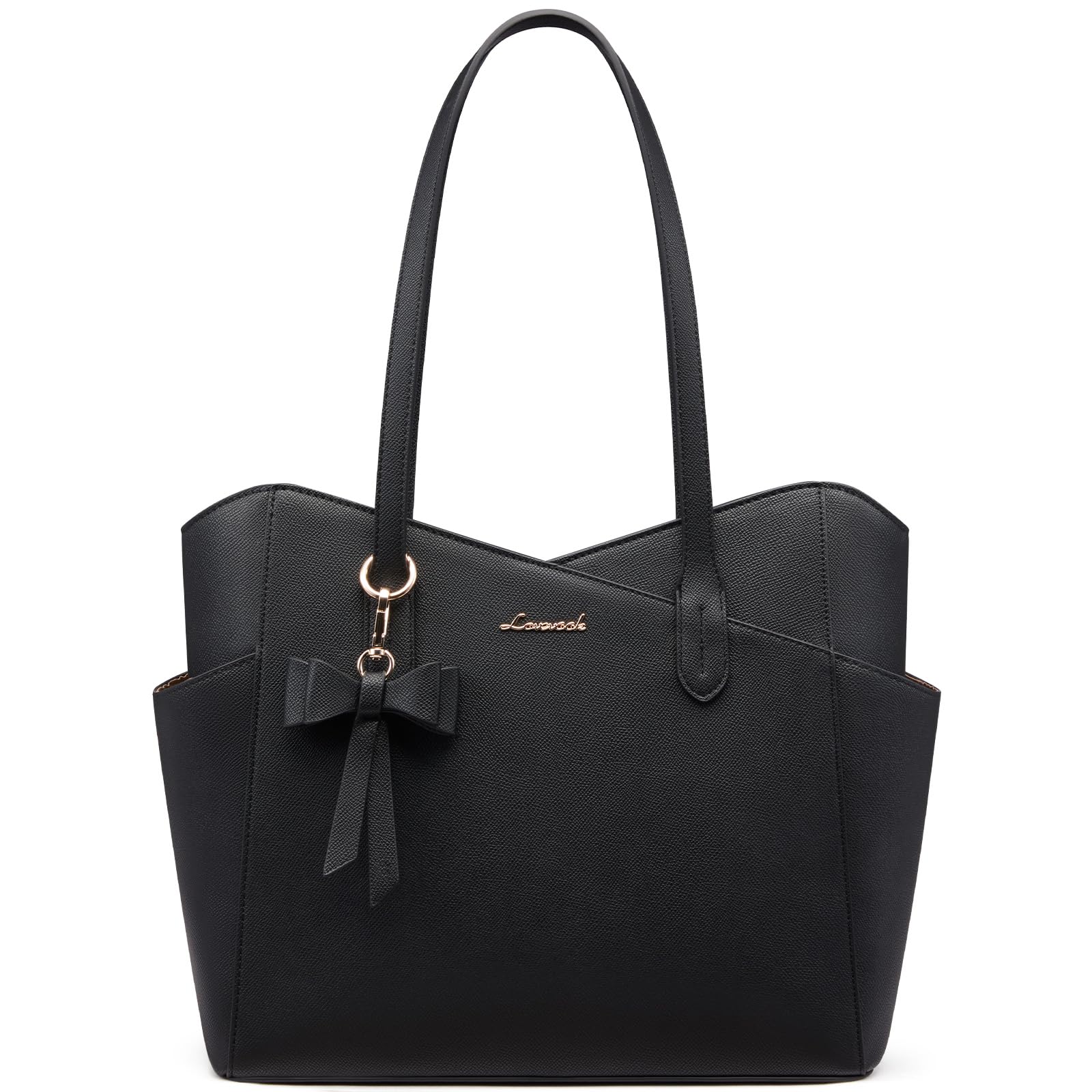 LOVEVOOK Small Tote Purse for Women, 2026 Structured PU Leather Handbags with Top Handle, Elegant Satchel Shoulder Bag