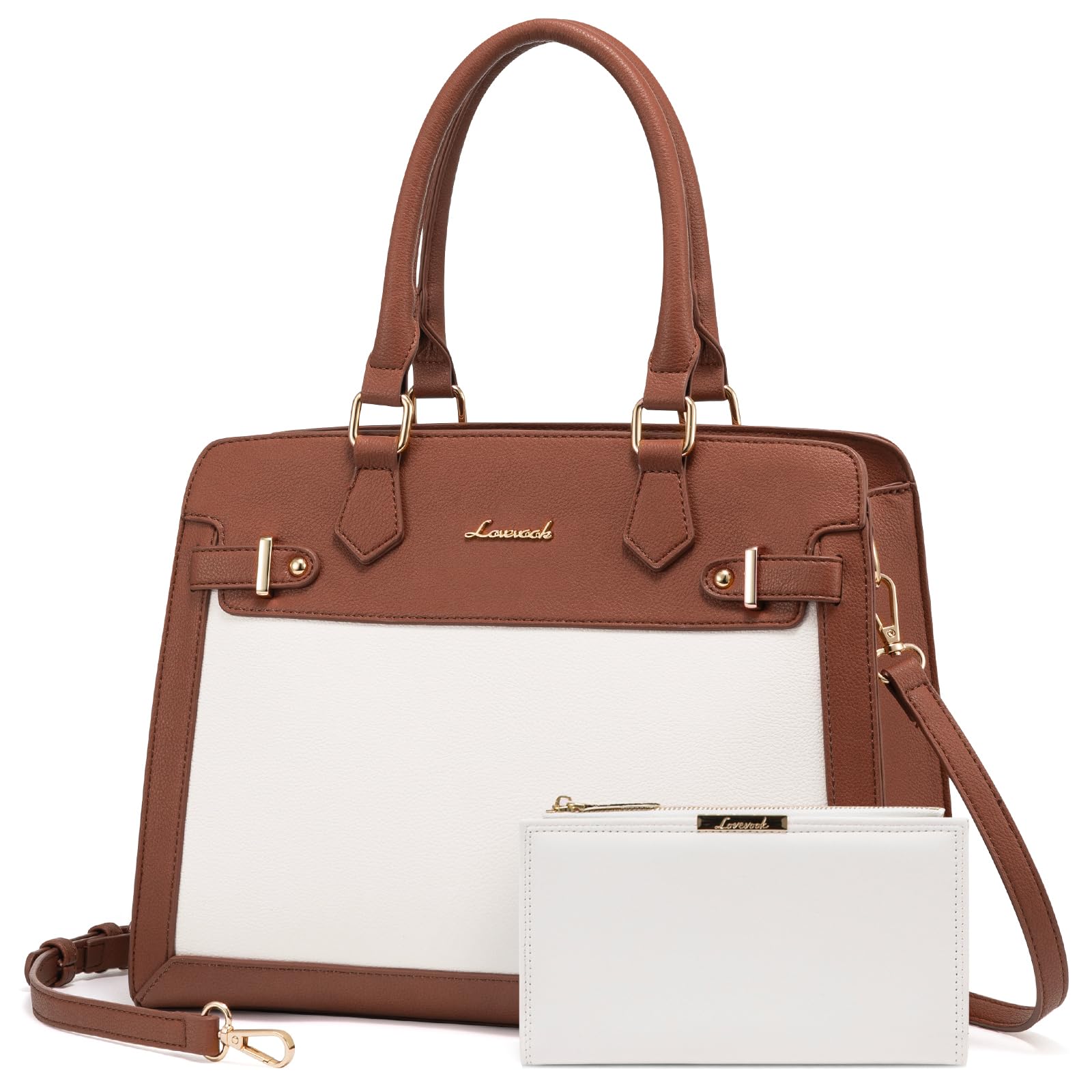 LOVEVOOK Purses and Handbags for Women, Tote Shoulder Bag Satchel Purse and PU Leather Top Handle for ladies