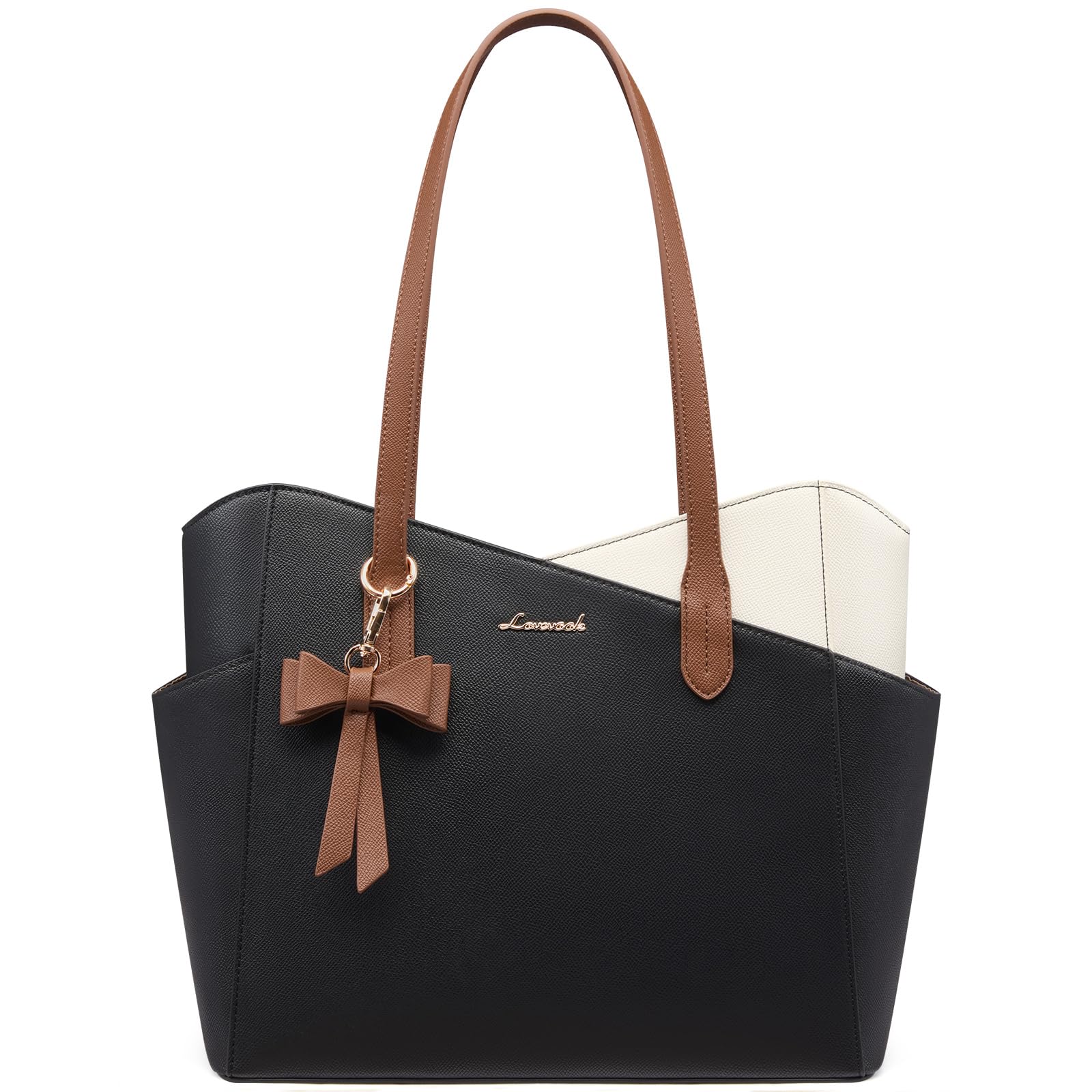 LOVEVOOK Small Tote Purse for Women, 2026 Structured PU Leather Handbags with Top Handle, Elegant Satchel Shoulder Bag