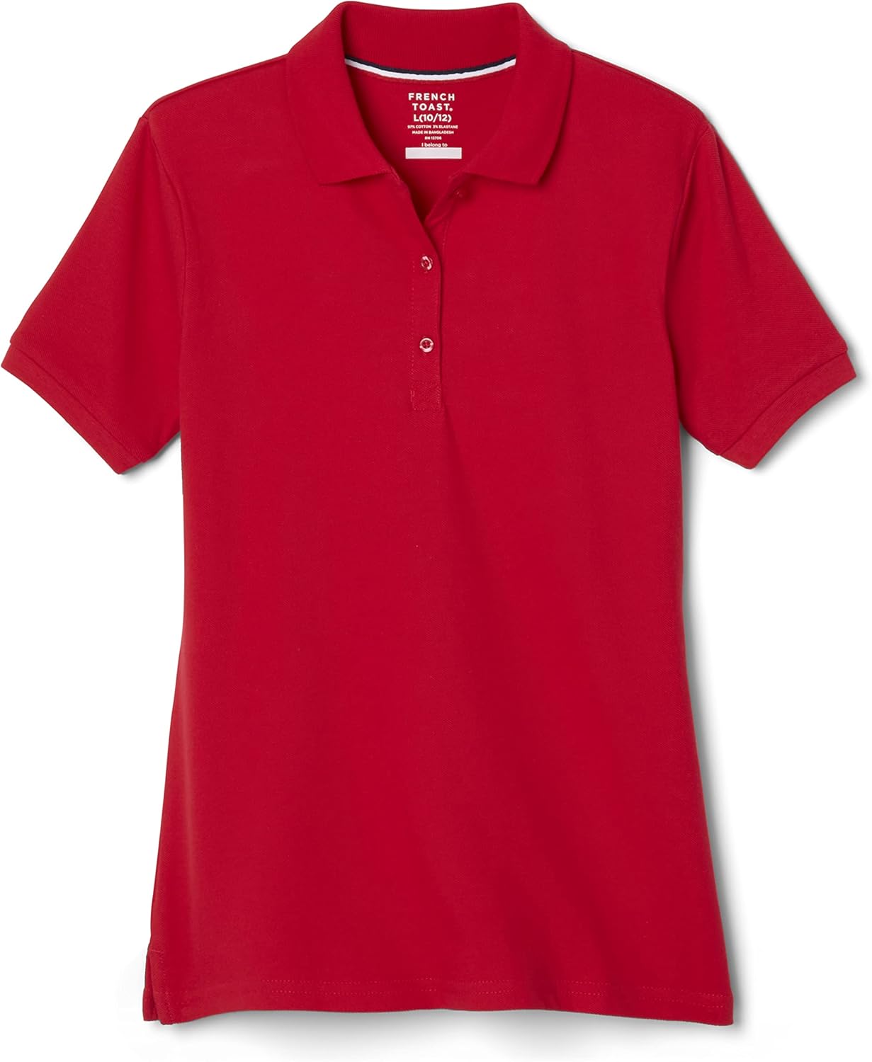 French Toast Women's Cotton Blend Stretch Pique Short Sleeve Polo Shirt