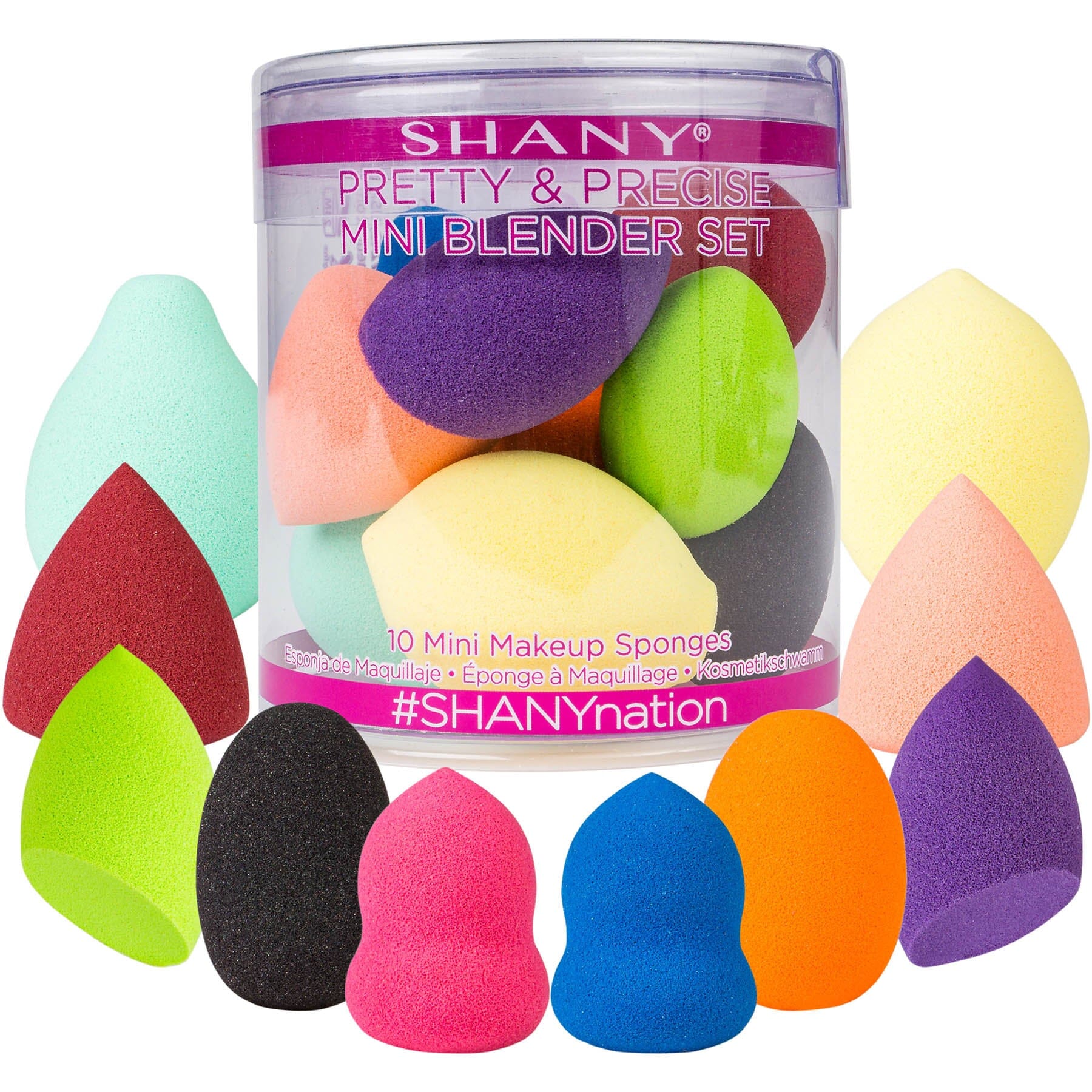 SHANY Pretty & Precise Mini Makeup Blender Puff Set - Premium Latex-Free Makeup Blender Beauty Sponges For Foundation and Blending - Set of 10 - SHOP - APPLICATORS - ITEM# SH-BLENDER-02