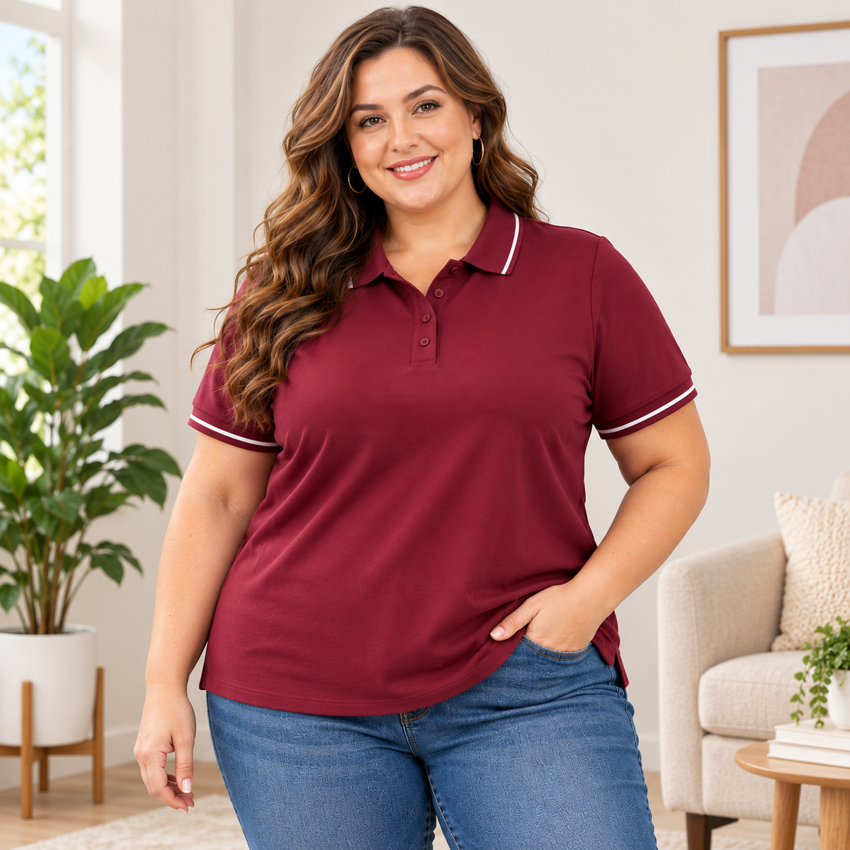 Women’s Plus Size Polo Shirts