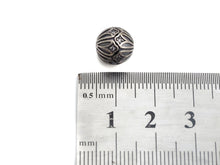 Load image into Gallery viewer, Antique Silver CZ Pave round ball, CZ Pave Spacer Beads in oxidized silver,10mm, sku#X133