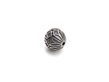 Load image into Gallery viewer, Antique Silver CZ Pave round ball, CZ Pave Spacer Beads in oxidized silver,10mm, sku#X133