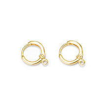 Load image into Gallery viewer, Round One Touch Earring Making Hoop, Gold/Silver huggie hoop, sku#J100