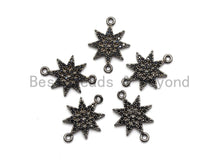 Load image into Gallery viewer, Black CZ Pave On Black Micro Pave Star Connector, Sku#A94