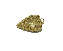 Load image into Gallery viewer, CZ Gold Eagle On Hollow Out Heart Charm, Sku#LK639