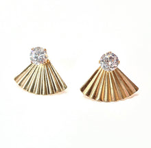 Load image into Gallery viewer, Secret Fan Ear Jacket stud earrings