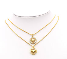 Load image into Gallery viewer, CZ Heart and North Star Charm, Sku#JL88