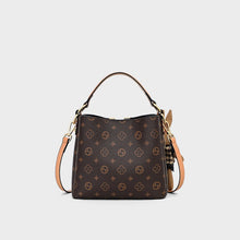 Load image into Gallery viewer, Women's Printed Bucket Shoulder Bag – Streetwear Commuter Bag with Zipper Pocket