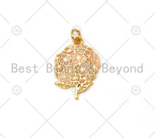 Load image into Gallery viewer, NEW Enamel Colorful Flower Shape Pendant,18K Gold Filled Flower Charm,Enamel Pendant,Enamel Jewelry,15x22mm,Sku#LK390