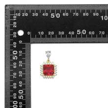 Load image into Gallery viewer, Colorful Big Square Crystal Stone Pendant Charm, Sku#LX321