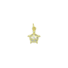Load image into Gallery viewer, Clear CZ Cute Tortoise Charm Pendant, Sku#LD699