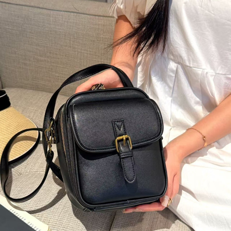 Unisex PU Leather Crossbody Messenger Bag – Casual Shoulder Bag for Men & Women