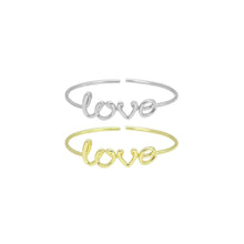 Load image into Gallery viewer, Silver Gold Love Adjustable Bracelet, Sku#A445