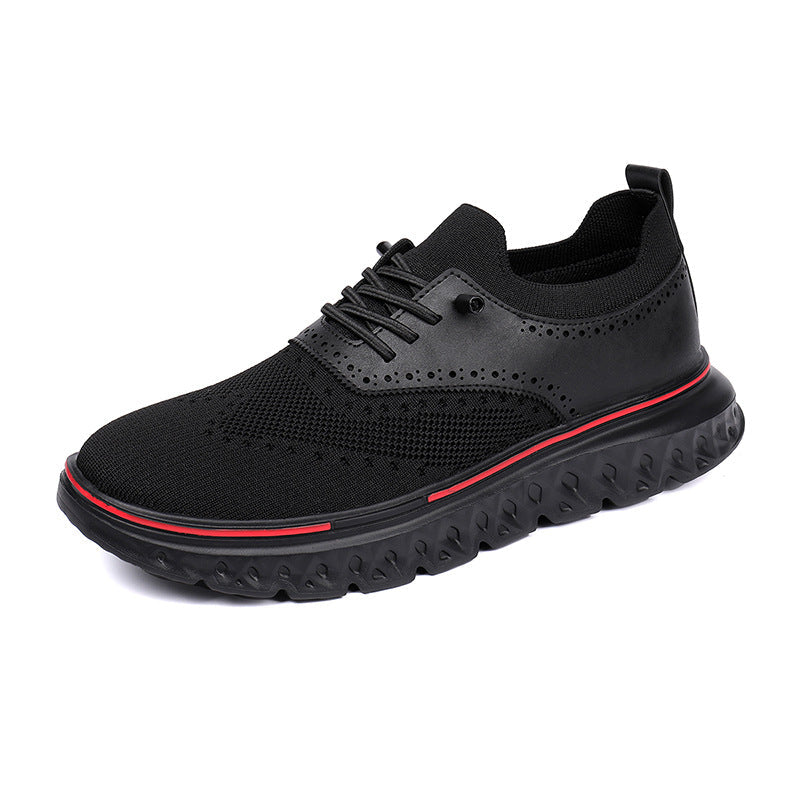 Men's Extra-Large Casual Sneakers – Breathable Microfiber Lace-Up Shoes | Sizes 39–48