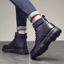 Load image into Gallery viewer, Men's Korean Style Mid-to-High Top Lace-Up Boots | Height Boosting &amp; Warm