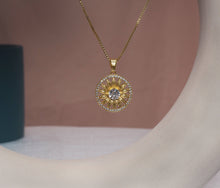 Load image into Gallery viewer, CZ Sunflower Charm, Sku#LK637