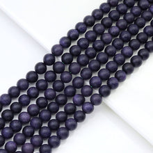 Load image into Gallery viewer, Matt Blue Goldstone Round Smooth Beads, Sku#U1786
