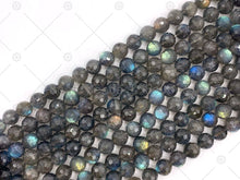 Load image into Gallery viewer, Top Quality Genuine Labradorite Round Faceted Beads, 8mm/10mm Natural Labradorite Beads, 15.5'' Full Strand, Sku#U1248