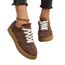 Load image into Gallery viewer, Women's Suede Casual Sneakers - Comfortable Lace-Up Sports Shoes