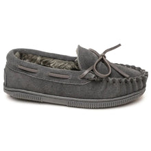 Load image into Gallery viewer, Minnetonka Pile Lined Hardsole Suede (Charcoal) - Children's Slipper