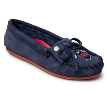 Load image into Gallery viewer, Minnetonka Thunderbird Animikii Hardsole Suede - Womens Moccasin