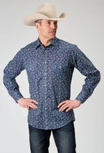 Load image into Gallery viewer, Roper Floral Print (Blue) - Men's Western Shirt