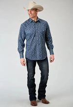 Load image into Gallery viewer, Roper Floral Print (Blue) - Men's Western Shirt