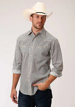 Load image into Gallery viewer, Roper 00251 Dark Ground (Grey) - Men's Western Shirt