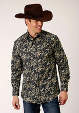 Load image into Gallery viewer, Roper 1720 Vintage Floral (Black) - Men's Western Shirt