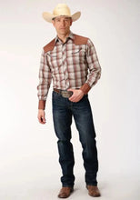 Load image into Gallery viewer, Roper Vineyard Sunset (Brown) - Men's Western Shirt (Closeout)