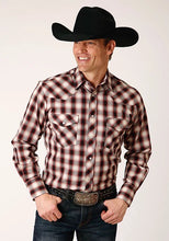 Load image into Gallery viewer, Roper 1708 Plaid (Wine) - Men's Western Shirt
