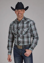 Load image into Gallery viewer, Roper 2105 Plaid Yokes (Grey) - Men's Western Shirt