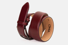 Load image into Gallery viewer, The Royal Hand Craft Burgundy Leather Belt
