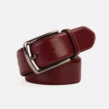 Load image into Gallery viewer, The Royal Hand Craft Burgundy Leather Belt