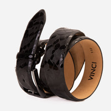 Load image into Gallery viewer, The Arnold Black Leather Belt