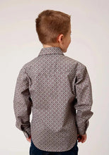 Load image into Gallery viewer, Roper Retro Print (Wine) - Boy's Western Shirt