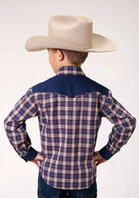 Load image into Gallery viewer, Roper Little Trailblazer (Blue) - Boy's Western Shirt