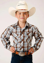 Load image into Gallery viewer, Roper Bluebird Ridge (Brown) - Boy's Western Shirt