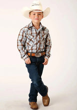 Load image into Gallery viewer, Roper Bluebird Ridge (Brown) - Boy's Western Shirt