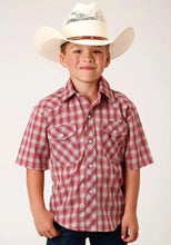 Load image into Gallery viewer, Roper Cherry Blast (Red) - Boy's Western Shirt