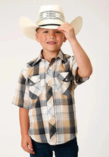 Load image into Gallery viewer, Roper Buckaroo (Black) - Boy's Western Shirt